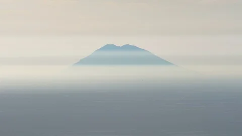 General view of the vulcano Stromboli, Italy, Europe. Stock Footage 112153219