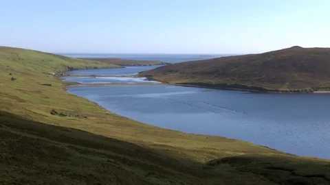 General views of the Shetland Isles Stock Footage 77352812
