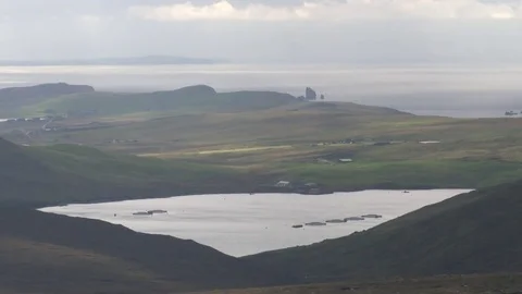 General views of the Shetland Isles Stock Footage 77353528