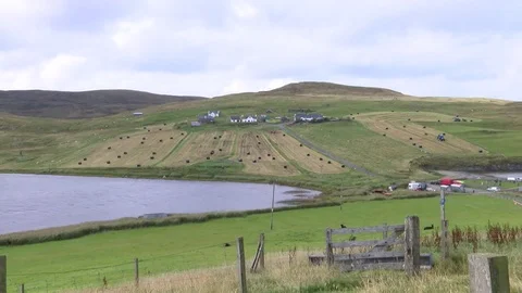 General views of the Shetland Isles Stock Footage 77353541