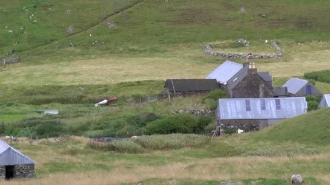 General views of the Shetland Isles Stock Footage 77353563