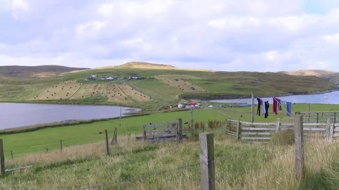 General views of the Shetland Isles Stock Footage 77353799