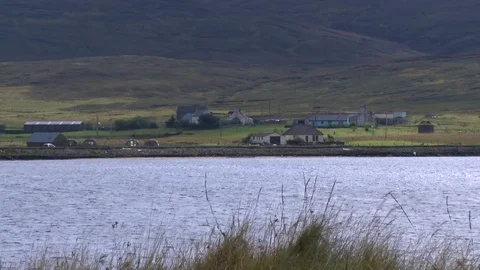 General views of the Shetland Isles Stock Footage 77354403