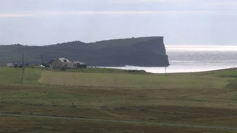 General views of the Shetland Isles Stock Footage 77354524