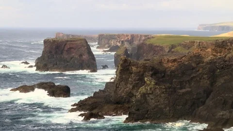 General views of the Shetland Isles Stock Footage 77354638