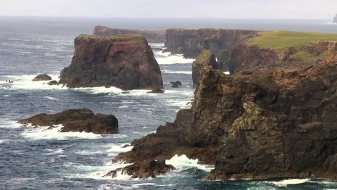 General views of the Shetland Isles Stock Footage 77354701
