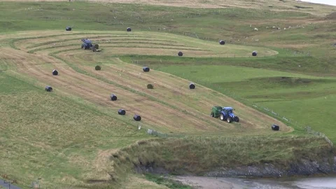 General views of the Shetland Isles Stock Footage 77354783
