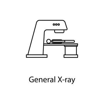 General x-ray icon. Element of medicine icon with name for mobile concept and Stock Illustration