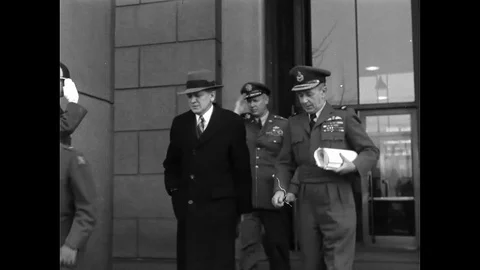 Generals Of The Allied Forces Of NATO Leaving Headquarters Stock Footage 94411654