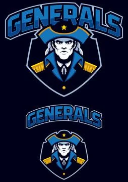 Generals Team Mascot Stock Illustration