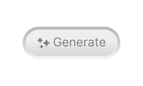 Generate AI button concept with command prompt and digital interface. Symbol of Stock Illustration