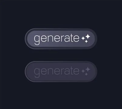 Generate with ai buttons, dark design Stock Illustration