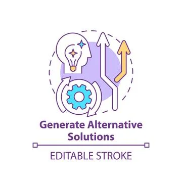 Generate alternative solutions concept icon イラスト素材