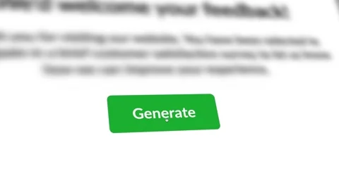 Generate Button Click Cursor Website UI Animation Video 4K Stock Footage 346435360