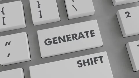 GENERATE BUTTON PRESSING ON KEYBOARD Stock Footage 256878714
