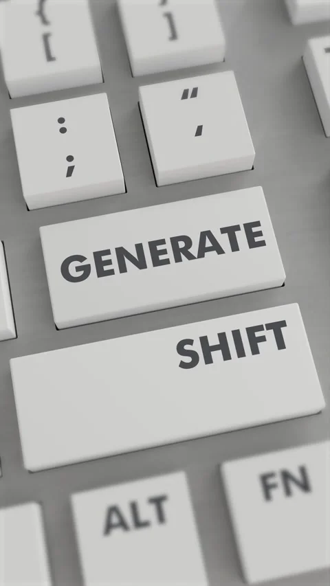 GENERATE BUTTON PRESSING ON KEYBOARD Vertical Video Stock Footage 302440148