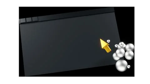 Generate digital content using a sleek, modern tablet, showcasing arrows and 스톡 일러스트