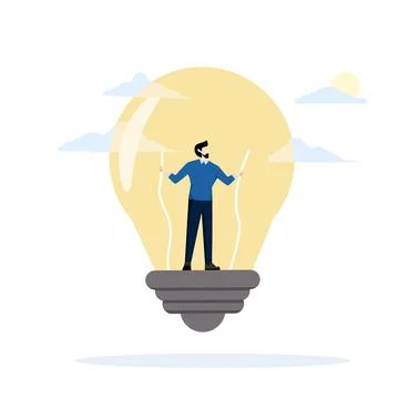 Generate ideas for business processes and solutions Stock Illustration