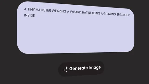 Generate image using artificial intelligence text animation Stock Footage 326341921