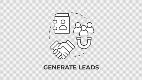 Generate leads line concept icon animation Stock Footage 337774388