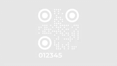 Generate QR Code on transparent background. Stock Footage 333607136