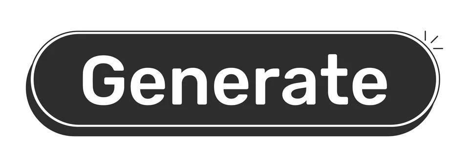 Generate rounded modern black UI element Stock Illustration
