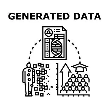 Generated data analysis for bioscience and education Stock Illustration