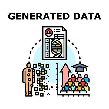 Generated data analysis for bioscience and education Stock Illustration