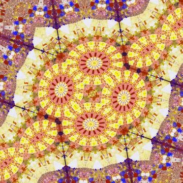 Generated fractals pattern - abstract art geometric background - digital artw Stock Illustration