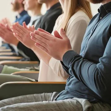 Generated image Audience applauding at conference Stock Photos