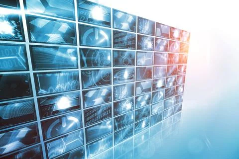 Generated image of television screens Stock Illustration