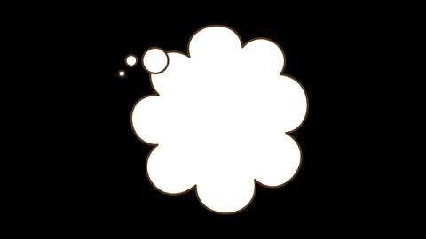 Generated thought bubble animation - Upper started position Stock Footage 120012905