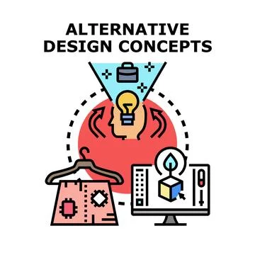 Generating alternative design concepts for innovation projects Illustrazione stock