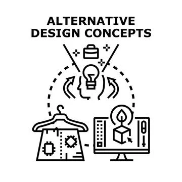 Generating alternative design concepts for innovation projects 스톡 일러스트