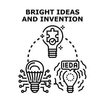 Generating bright ideas, innovation, and creative solutions 库存插图