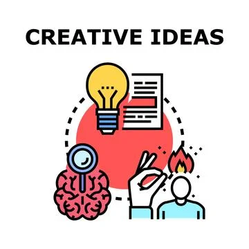 Generating creative ideas and innovative business solutions Stock Illustration