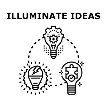 Generating creative ideas and innovative business solutions Illustrazione stock