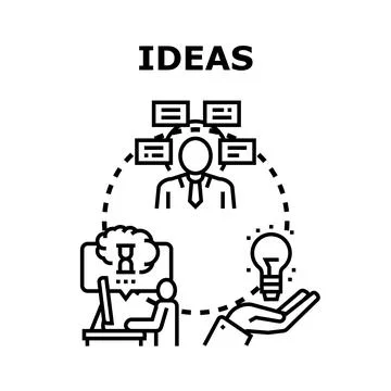 Generating creative ideas and innovative business solutions イラスト素材
