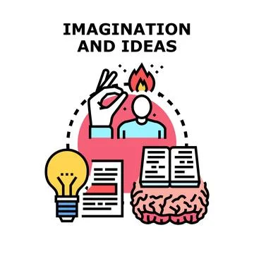Generating creative ideas, inspiration, and strategic thinking process Stock Illustration