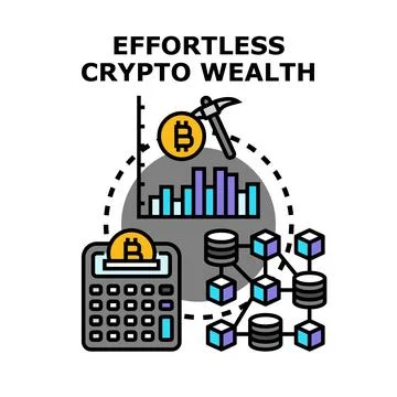 Generating crypto wealth through mining and blockchain technology Ilustración de archivo