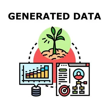 Generating data analytics and business growth concept Illustrazione stock