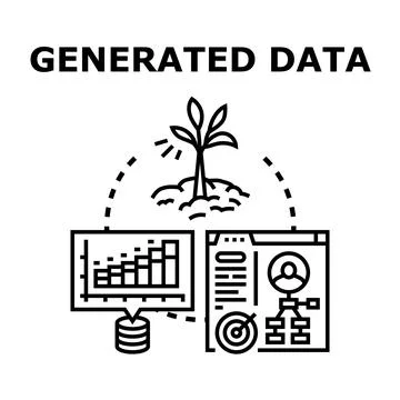 Generating data analytics and business growth concept Illustrazione stock
