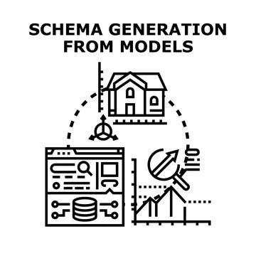 Generating data schema from architectural and digital models Stock-Illustration