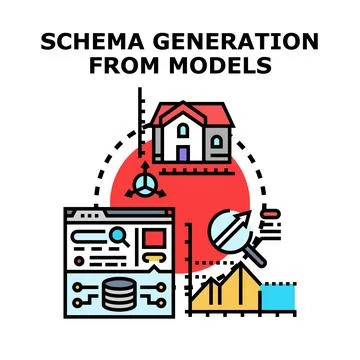 Generating data schema from architectural and digital models Stock-Illustration