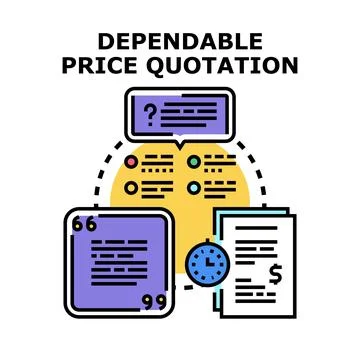 Generating dependable price quotation information vector concept Stock Illustration
