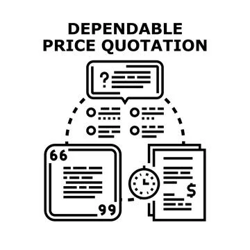 Generating dependable price quotation information vector concept Stock Illustration