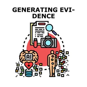 Generating evidence for research and data analysis Stock Illustration