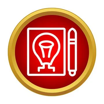 Generating ideas and project planning icon design Stock Illustration