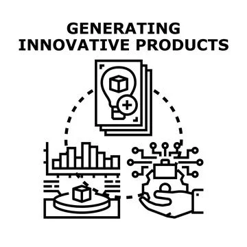 Generating innovative products concept vector illustration 스톡 일러스트