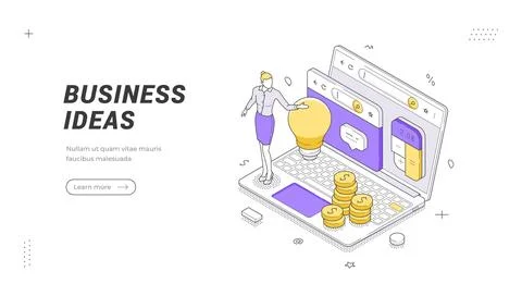 Generating innovative solutions and financial strategies for a new project is Stock Illustration